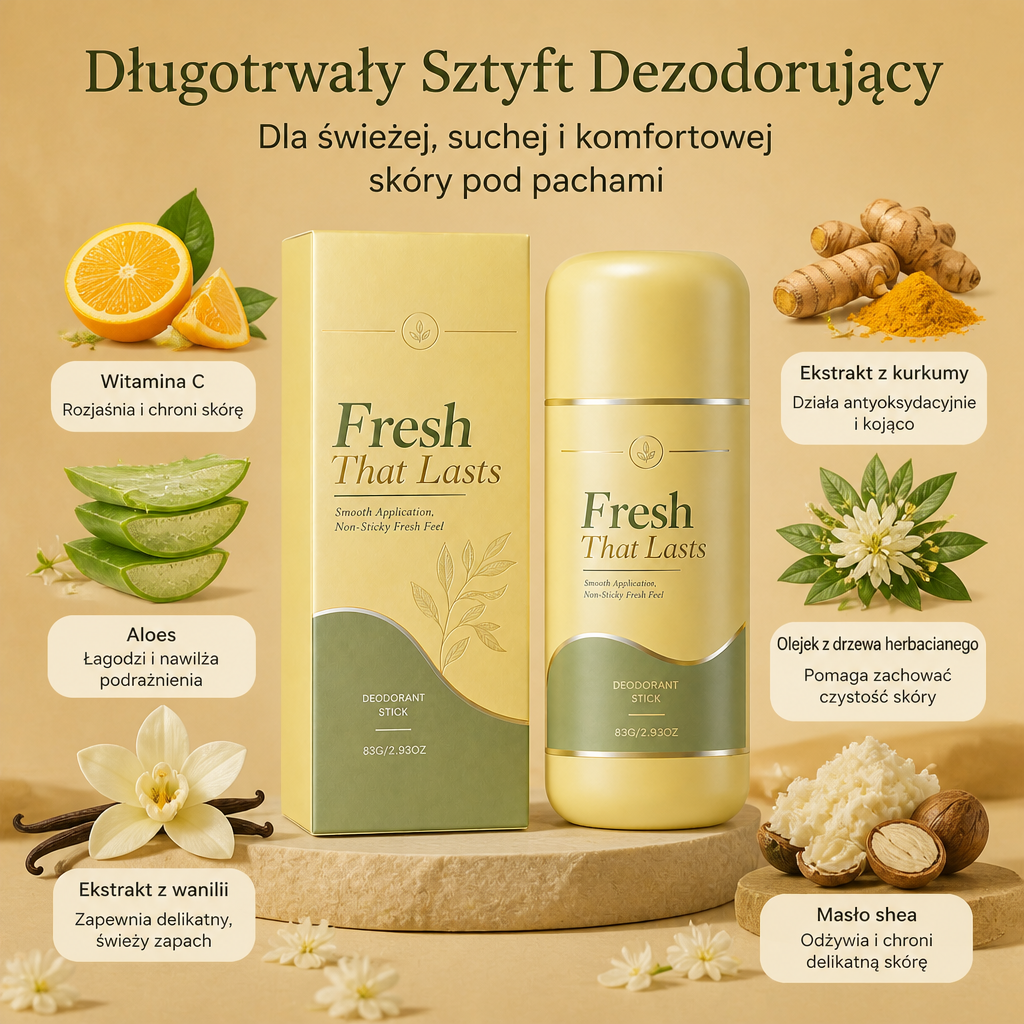 Długotrwały Sztyft Dezodorujący Dla Świeżej, Suchej I Komfortowej Skóry Pod Pachami