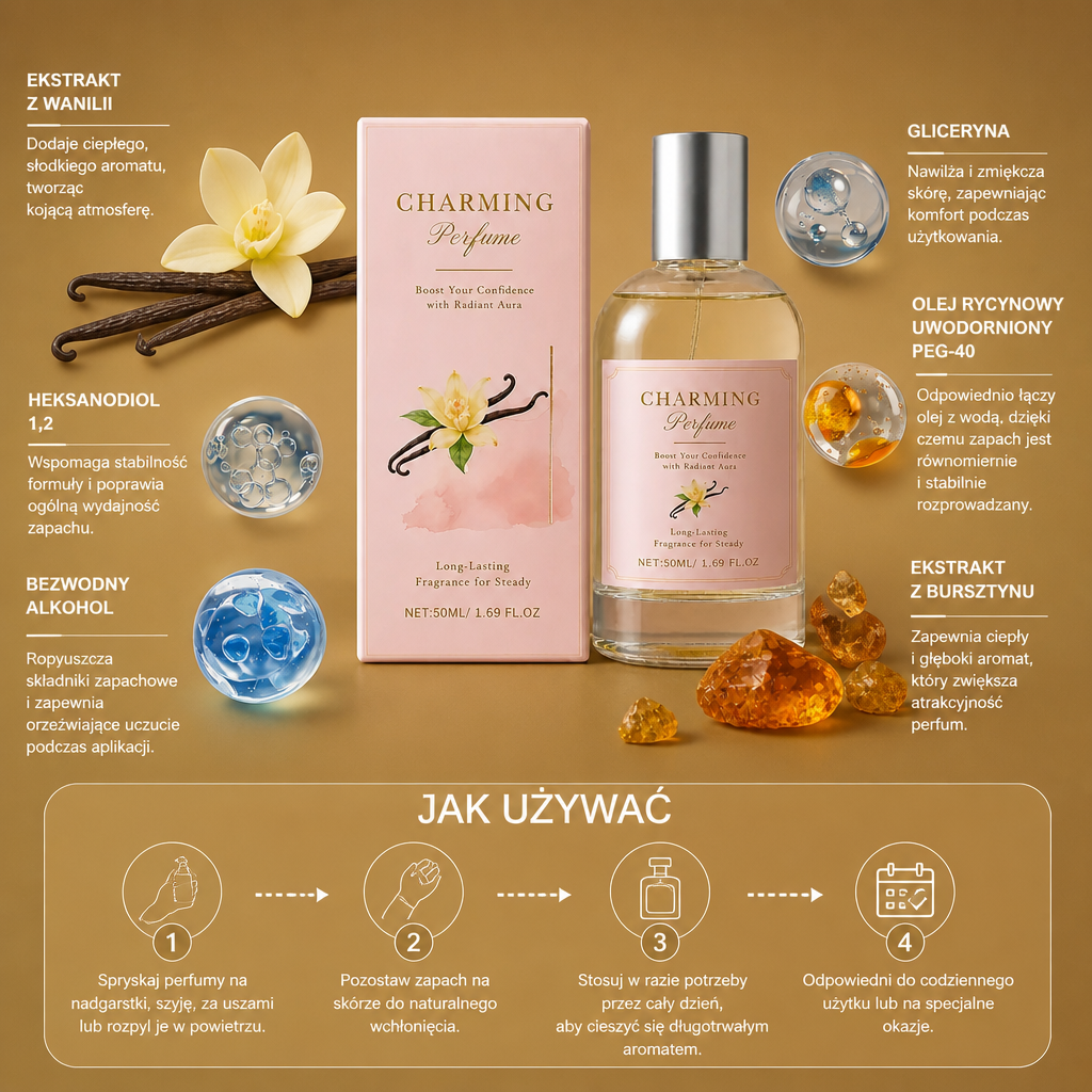 Eleganckie Perfumy Waniliowo-Bursztynowe – Ciepły Zapach dla Codziennej Wyrafinowanej Elegancji