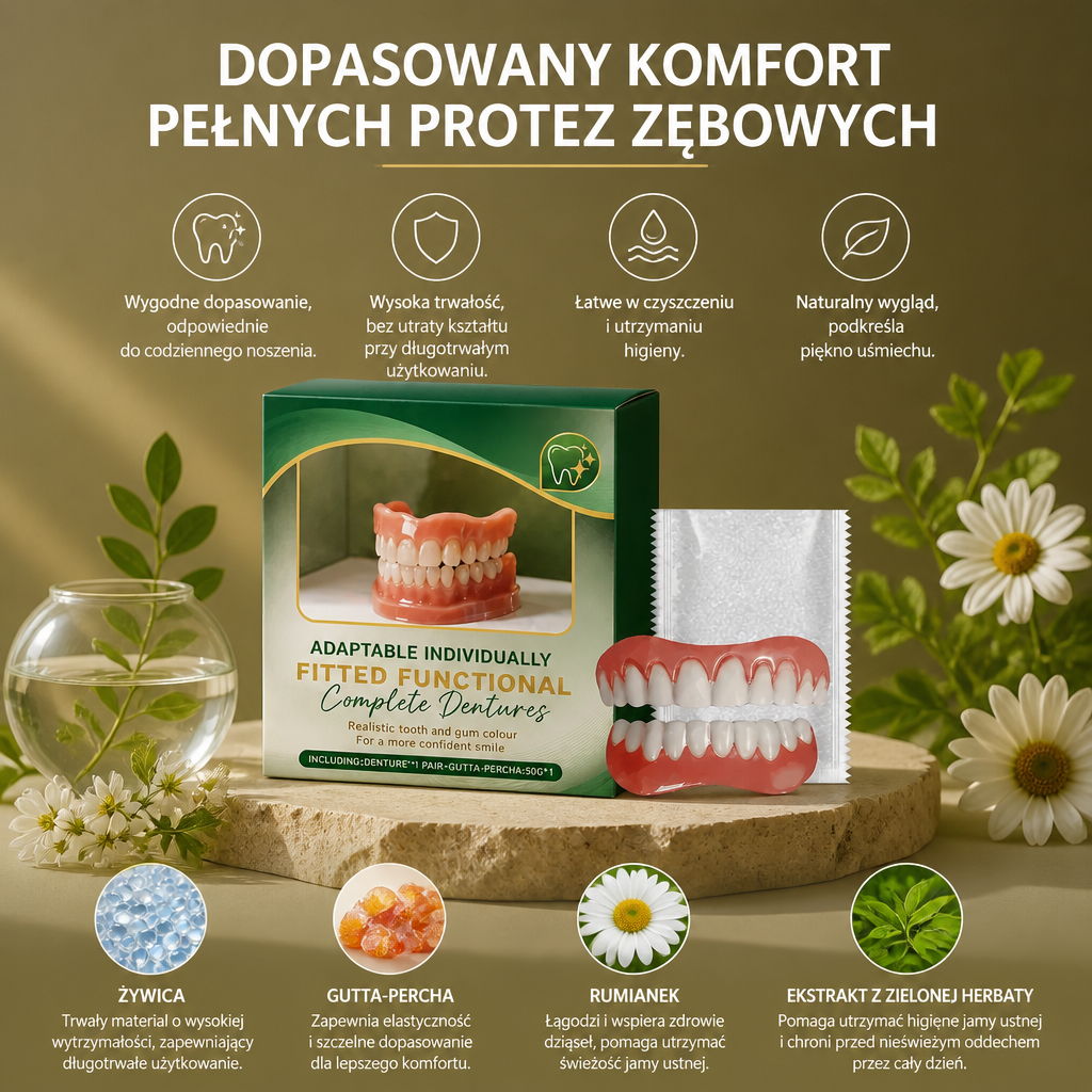 Materiał Żywiczny do Indywidualnego Dopasowania Protez – Komfortowe Regulowane Wsparcie Protez Zębowych