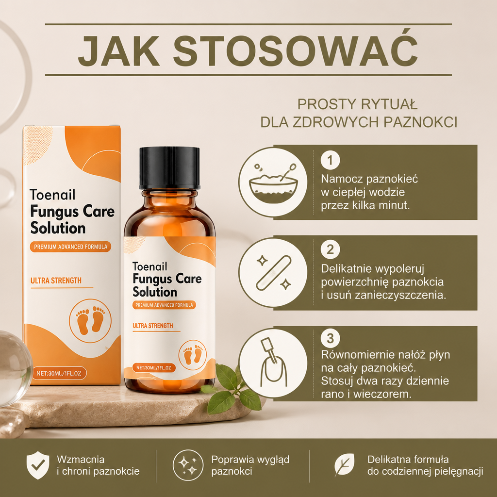 Płyn do pielęgnacji paznokci – odżywcza formuła dla zdrowego wyglądu paznokci u stóp