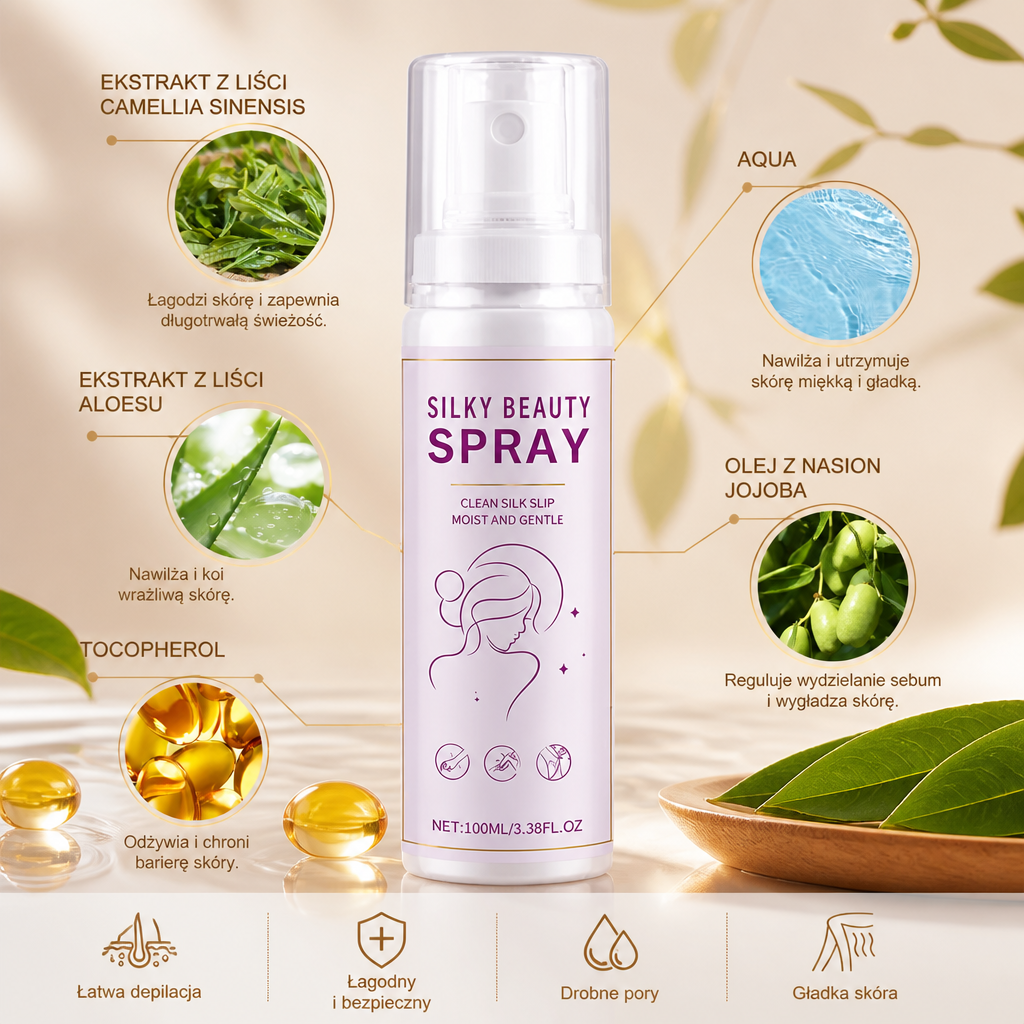Delikatny Spray Do Depilacji Z Aloesem Dla Gładkiej Skóry