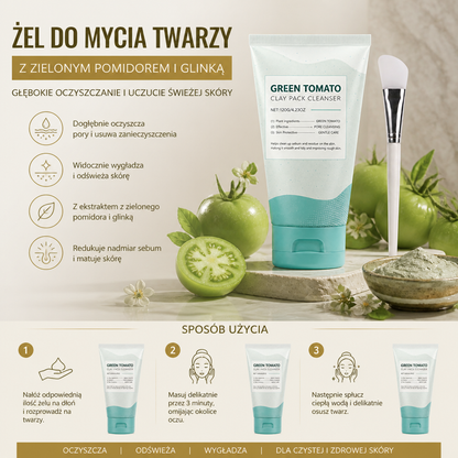 Ziel Do Mycia Twarzy Z Zielonym Pomidorem I Glinką – Głębokie Oczyszczanie I Uczucie Świeżej Skóry