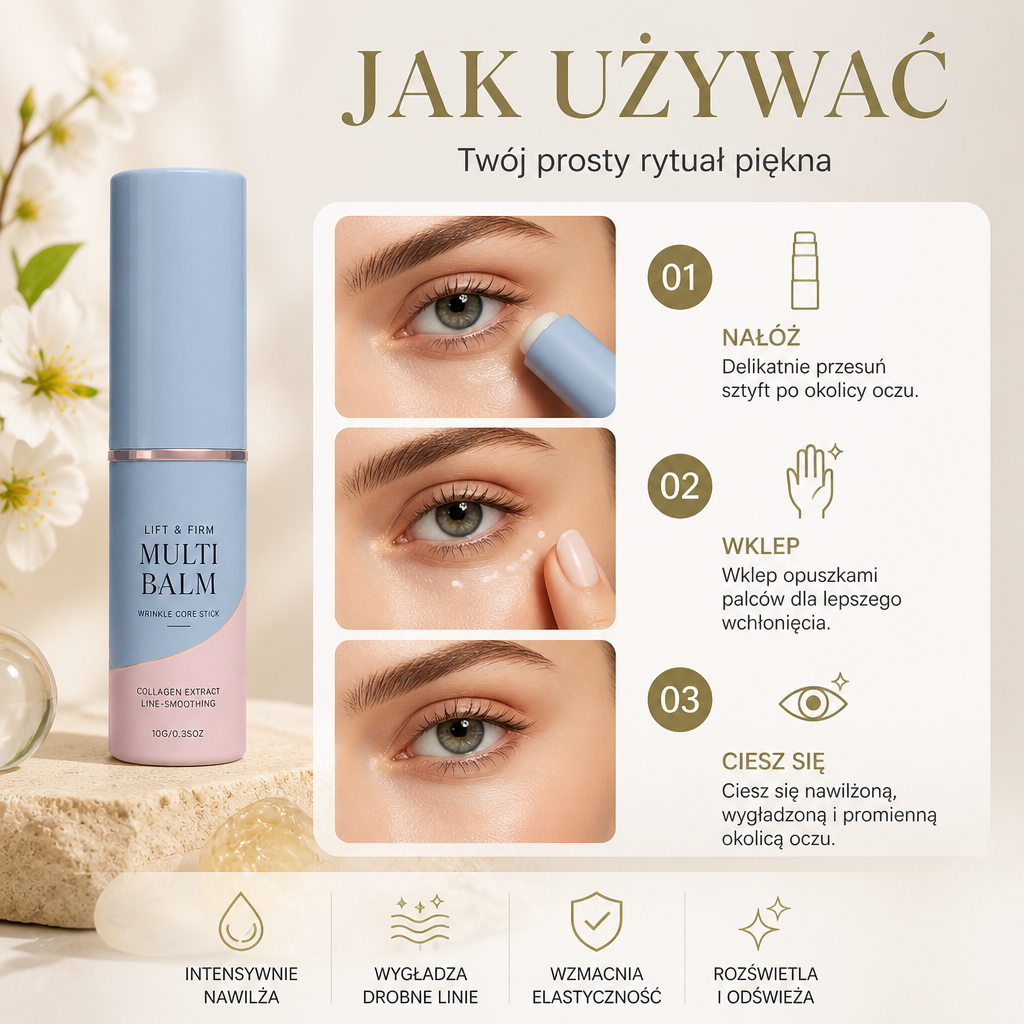 Wielofunkcyjny Sztyft Balmowy Z Kolagenem – Nawilża I Wygładza Wygląd Drobnych Linii