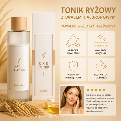 Tonik Ryżowy Z Kwasem Hialuronowym – Nawilżająca Formuła Dla Gładkiej I Promiennej Skóry