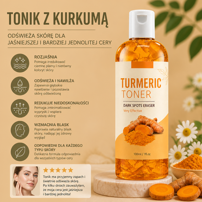 Tonik Z Kurkumą – Odświeża Skórę Dla Jaśniejszej I Bardziej Jednolitej Cery