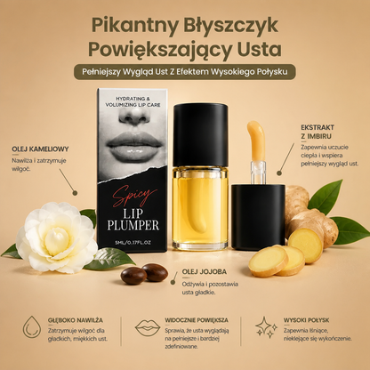 Koreański Pikantny Błyszczyk Powiększający Usta – Pełniejszy Wygląd Ust Z Efektem Wysokiego Połysku