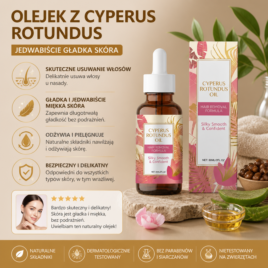 Olejek Z Cyperus Rotundus – Naturalnie Pochodna Formuła Dla Jedwabistej I Gładkiej Skóry