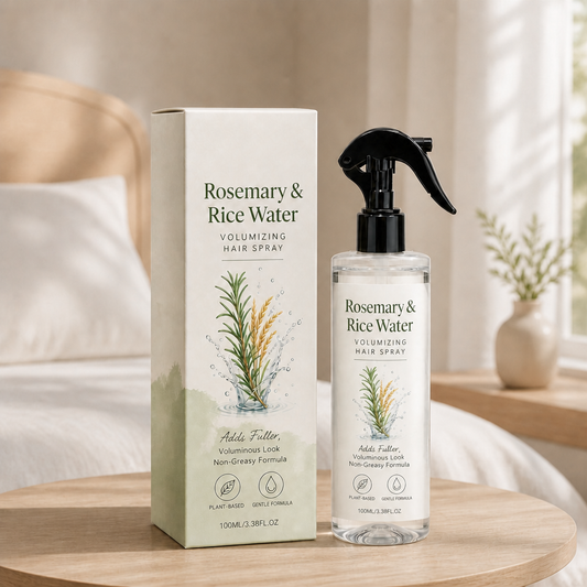 Spray Do Włosów Z Rozmarynem I Wodą Ryżową – 100% Naturalna Mgiełka Dla Miękkich, Gładkich I Zdrowo Wyglądających Włosów