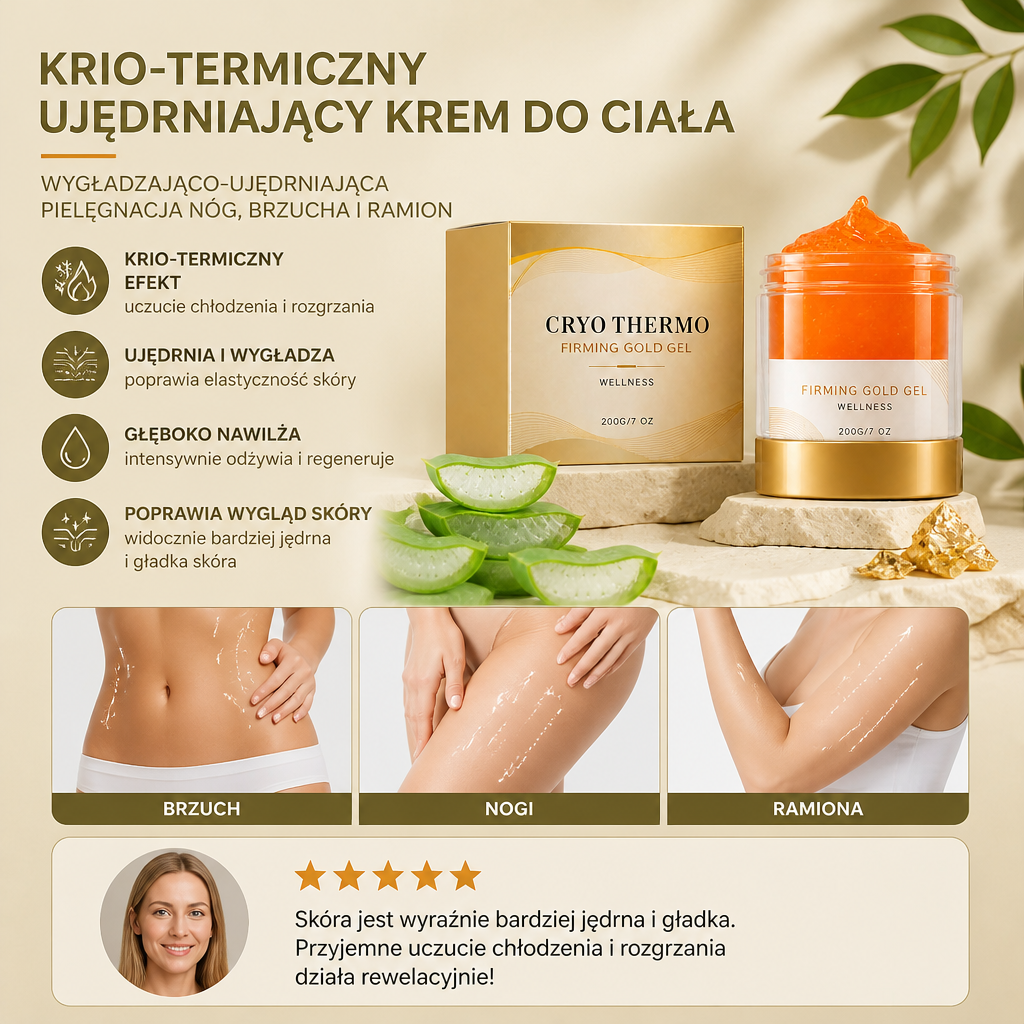 Krio-Termiczny Ujędrniający Krem Do Ciała – Wygładzająco-Ujędrniająca Pielęgnacja Nóg, Brzucha I Ramion