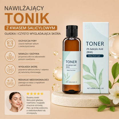Nawilżający Tonik Z Kwasem Salicylowym – Gładka I Czysto Wyglądająca Skóra