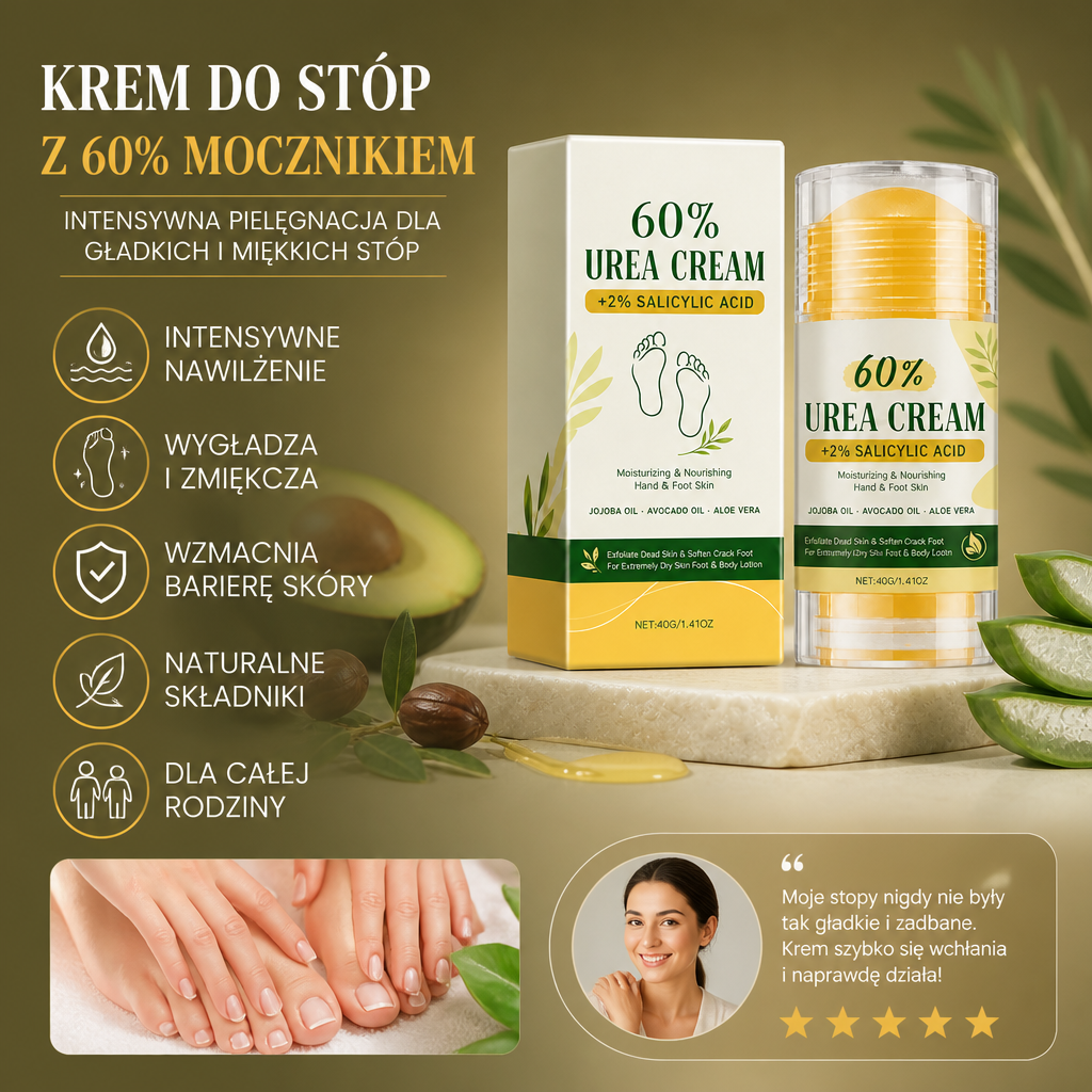 Krem Do Stóp Z 60% Mocznikem – Intensywna Pielęgnacja Dla Gładkich I Miękkich Stóp