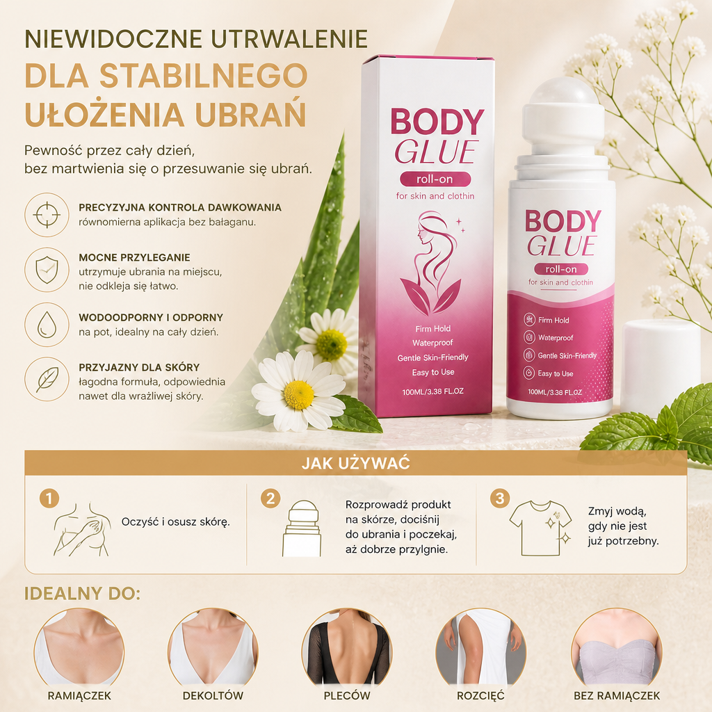 Rollerowy Klej Do Ciała – Niewidoczne Utrwalenie Dla Stabilnego Ułożenia Ubrań