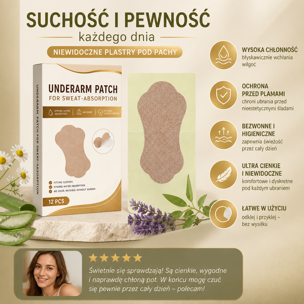 Niewidoczne Plastry Pochłaniające Pot Pod Pachami – Suchy Komfort Każdego Dnia