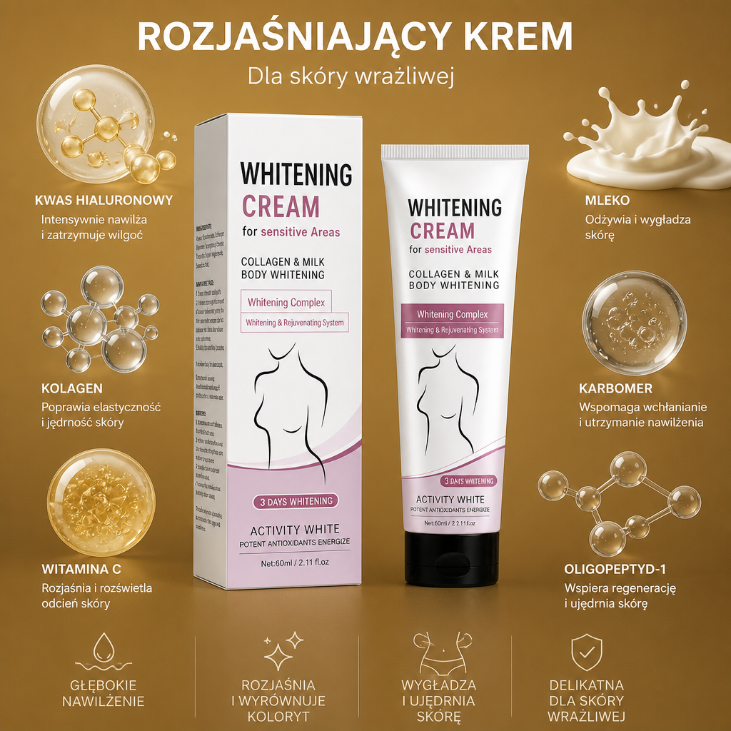 Rozjaśniający Krem Do Skóry Pod Pachami – Nawilżająca Pielęgnacja Dla Gładkiej I Równomiernie Wyglądającej Skóry