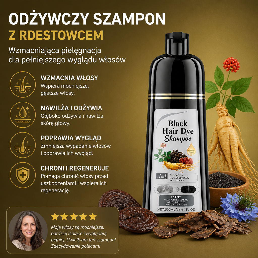 Odżywczy Szampon Do Włosów Z Rdestowcem – Wzmacniająca Pielęgnacja Dla Pełniejszego Wyglądu Włosów