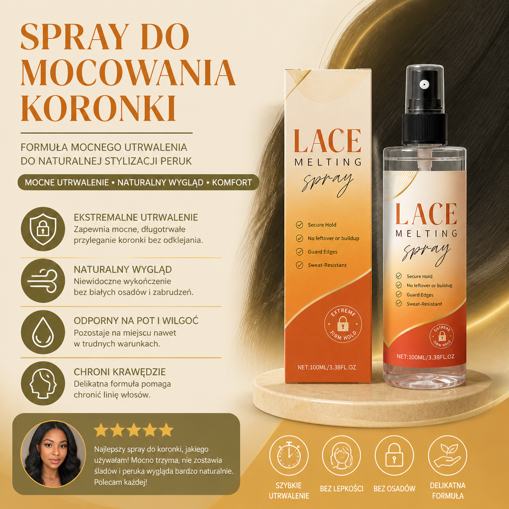 Spray Do Mocowania Koronki – Formuła Mocnego Utrwalenia Do Naturalnej Stylizacji Peruk