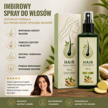 Imbirowy Spray Do Włosów – Odżywcza Formuła Dla Pełniejszego Wyglądu Włosów