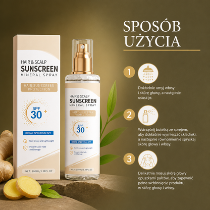 Imbirowy Spray Do Pielęgnacji Skóry Głowy – Odświeżająca Roślinna Formuła Odżywcza Do Włosów