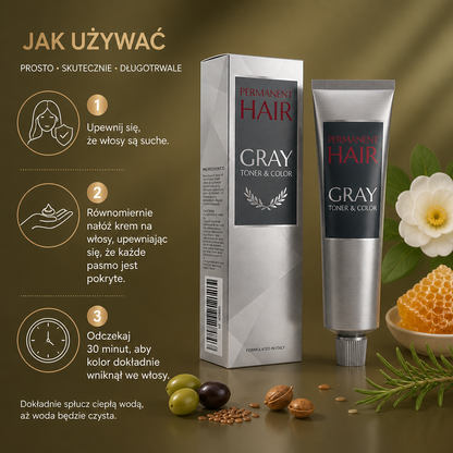 Krem Koloryzujący Do Siwych Włosów – Długotrwała Formuła Koloryzacji W Srebrnym Odcieniu