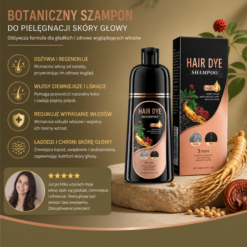 Botaniczny Szampon Do Pielęgnacji Skóry Głowy – Odżywcza Formuła Dla Gładkich I Zdrowo Wyglądających Włosów