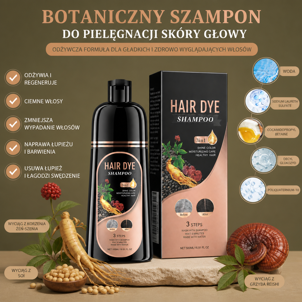 Botaniczny Szampon Do Pielęgnacji Skóry Głowy – Odżywcza Formuła Dla Gładkich I Zdrowo Wyglądających Włosów