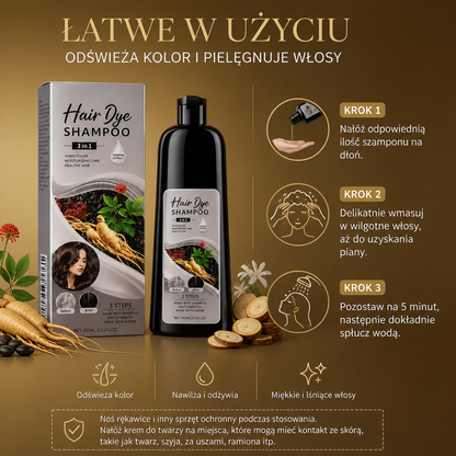 Czarny Szampon Koloryzujący Do Włosów – Łatwe Odświeżenie Koloru Dla Naturalnie Wyglądających Ciemnych Włosów