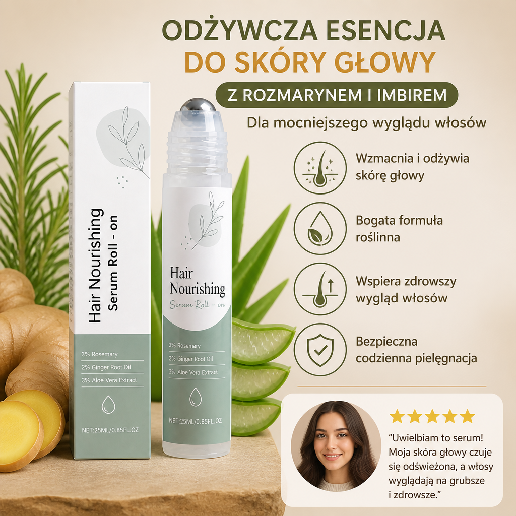 Esencja Do Skóry Głowy Z Rozmarynem I Imbirem – Odżywcza Pielęgnacja Dla Mocniejszego Wyglądu Włosów
