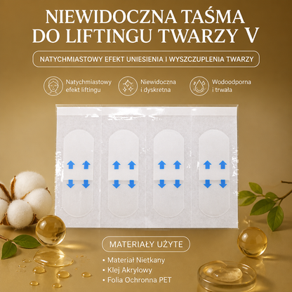 Niewidoczna Taśma Do Liftingu Twarzy V – Natychmiastowy Efekt Uniesienia I Wyszczuplenia Twarzy