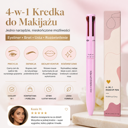 4-w-1 Kredka do Makijażu – Eyeliner, Rozświetlacz, Konturówka do Ust i Brwi