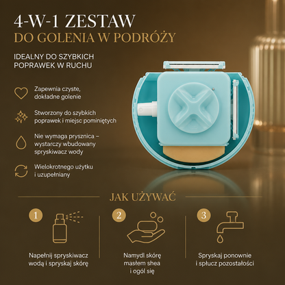 4-w-1 Zestaw Do Golenia W Podróży – Idealny Do Szybkich Poprawek W Ruchu