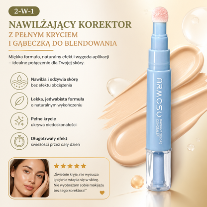 2-w-1 Nawilżający Korektor Z Pełnym Kryciem I Gąbeczką Do Blendowania