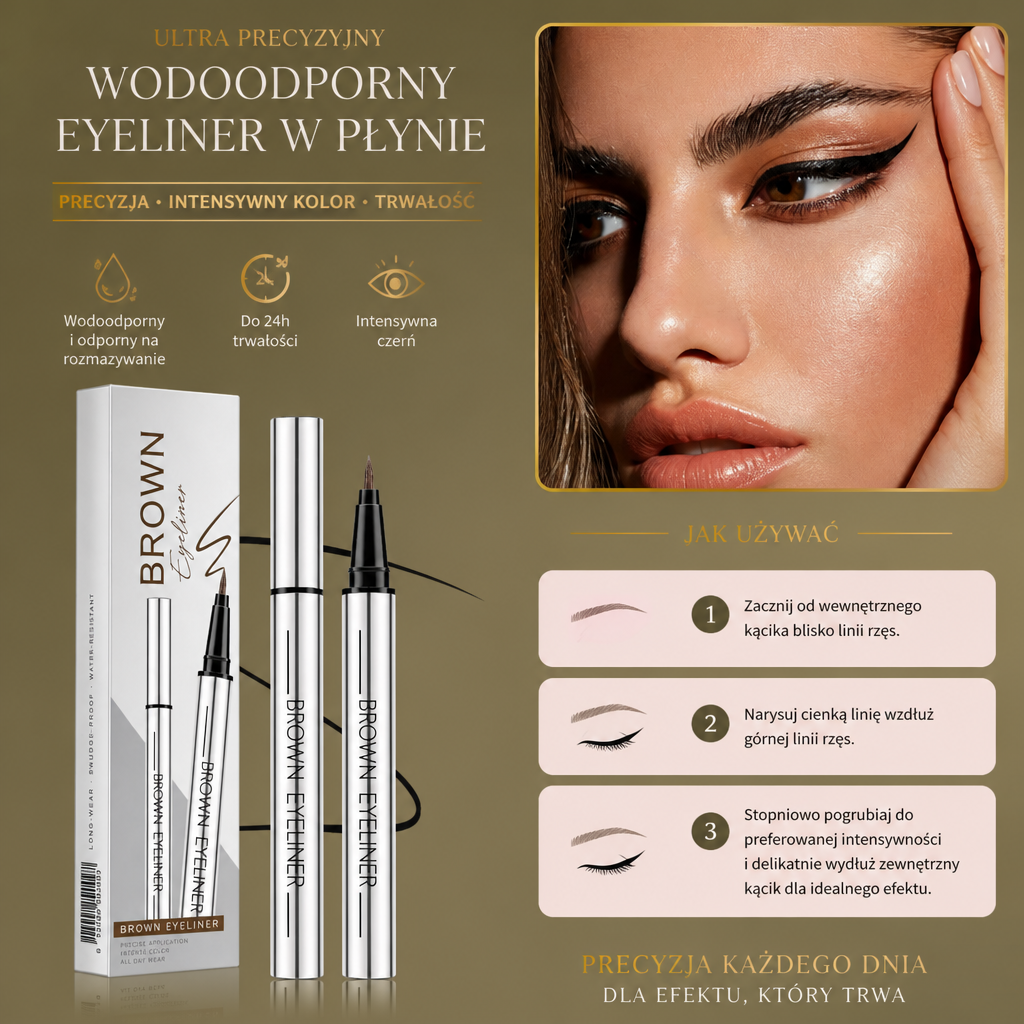 Ultra Precyzyjny Wodoodporny Eyeliner w Płynie