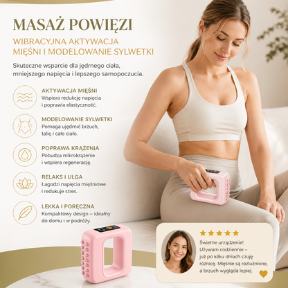Urządzenie do masażu powięzi – wibracyjna aktywacja mięśni i modelowanie sylwetki brzucha, talii i całego ciała