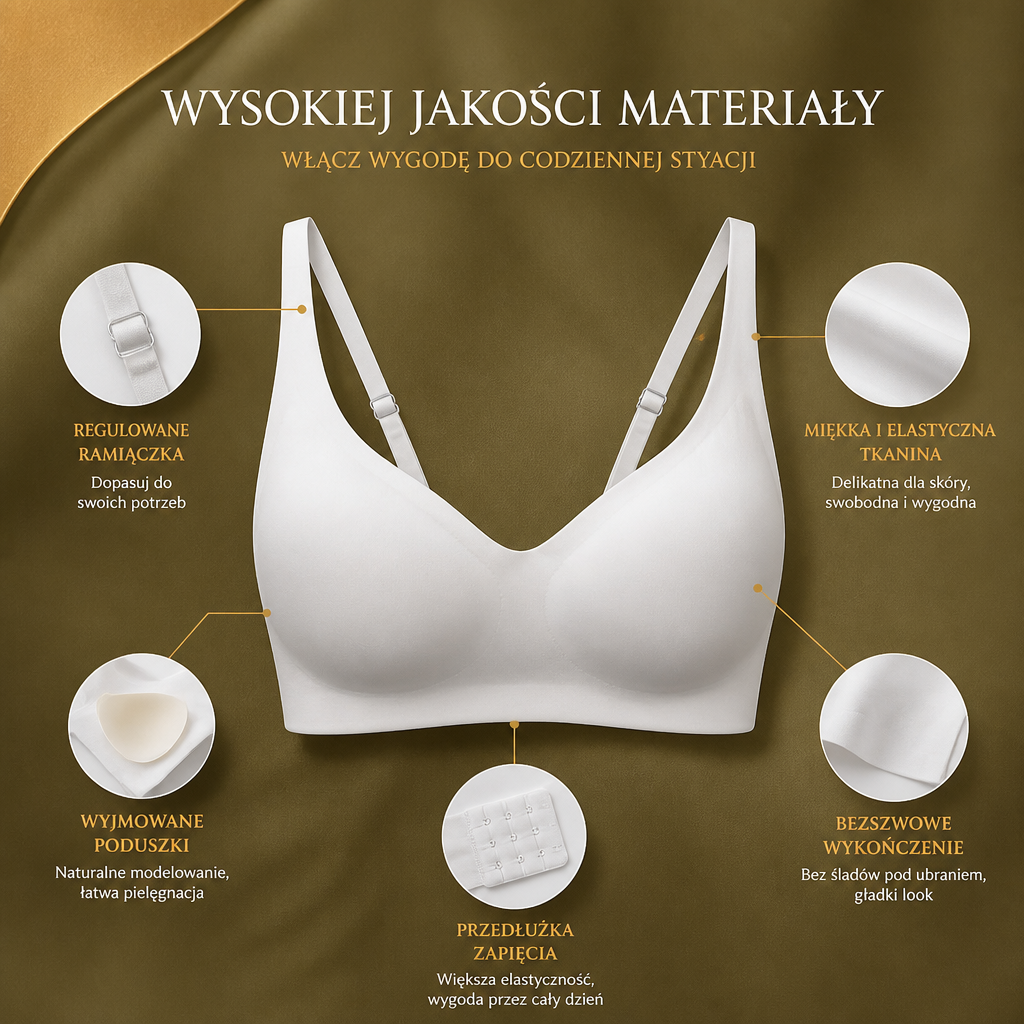 Biustonosz Push-Up Comfort – Podtrzymujący, Modelujący i Wygodny na Co Dzień
