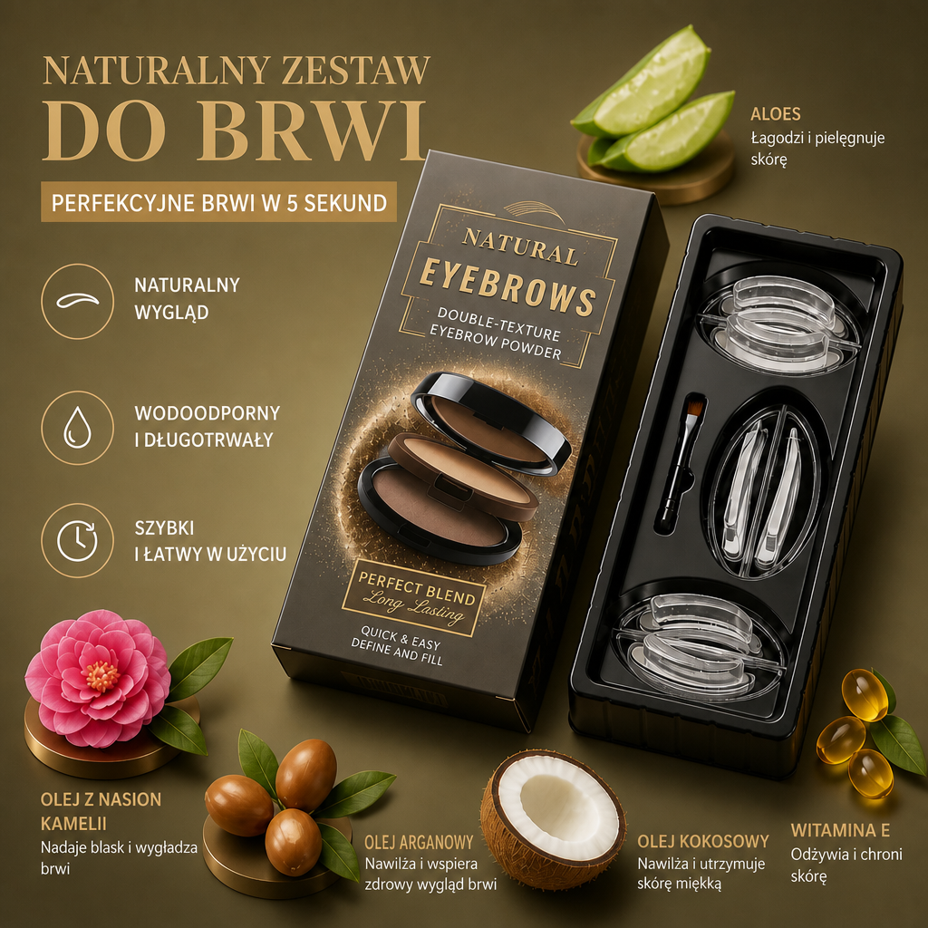 Naturalny Zestaw Do Stemplowania Brwi – Idealne Brwi W 5 Sekund