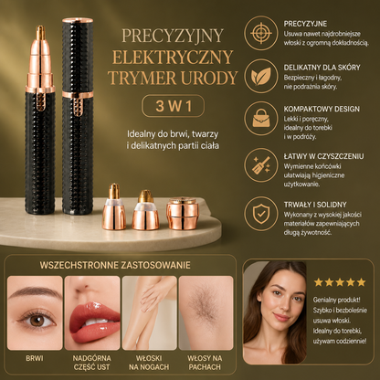 Precyzyjny Elektryczny Trymer Urody 3 W 1