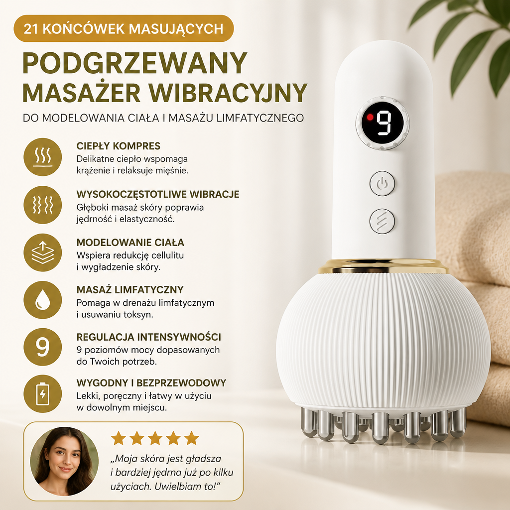Podgrzewany Masażer Wibracyjny Do Modelowania Ciała I Masażu Limfatycznego