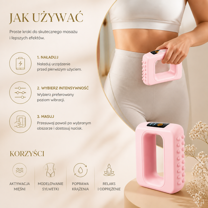 Urządzenie do masażu powięzi – wibracyjna aktywacja mięśni i modelowanie sylwetki brzucha, talii i całego ciała