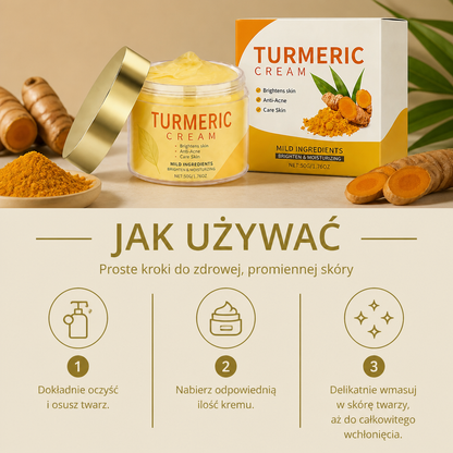 Krem do Twarzy z Kurkumą – Odżywcze Nawilżenie dla Gładkiej i Promiennie Wyglądającej Skóry