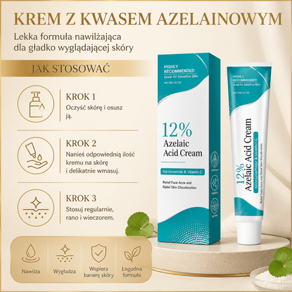 Krem z Kwasem Azelainowym – Lekka Formuła Nawilżająca dla Gładko Wyglądającej Skóry