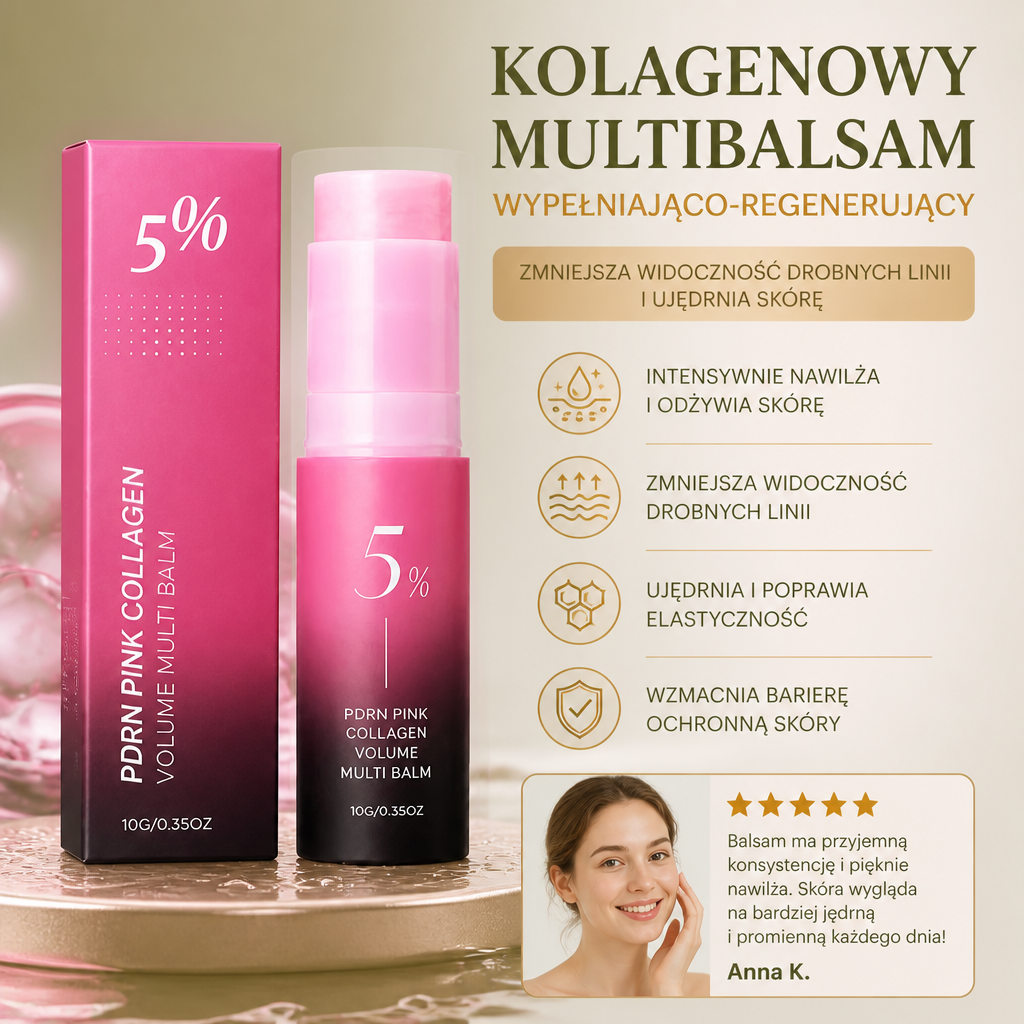 Kolagenowy Multibalsam Wypełniająco-Regenerujący – Zmniejsza Widoczność Drobnych Linii i Ujędrnia Skórę