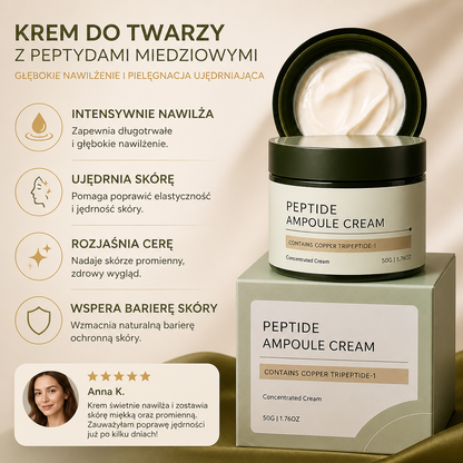 Krem do Twarzy z Peptydami Miedziowymi – Głębokie Nawilżenie i Pielęgnacja Ujędrniająca Skórę