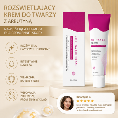 Rozświetlający Krem do Twarzy z Arbutyną – Nawilżająca Formuła dla Promiennej Skóry