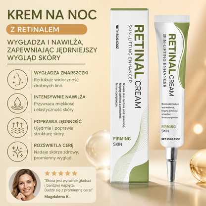 Krem na Noc z Retinalem – Wygładza i Nawilża, Zapewniając Jędrniejszy Wygląd Skóry