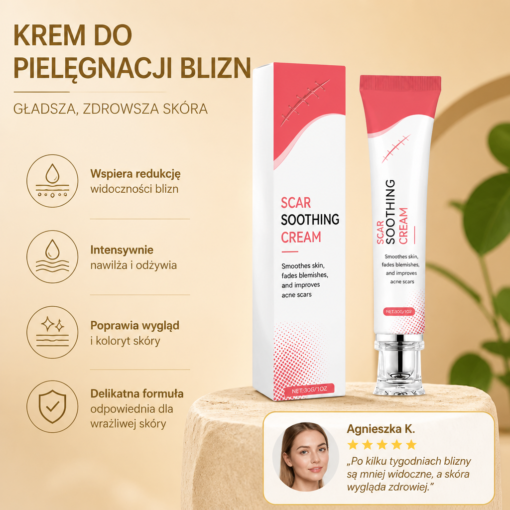 Krem do Pielęgnacji Blizn – Nawilżająca Formuła dla Gładszego Wyglądu Skóry