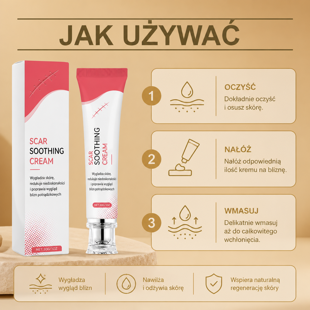 Krem do Pielęgnacji Blizn – Nawilżająca Formuła dla Gładszego Wyglądu Skóry