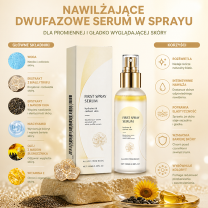 Nawilżające Dwufazowe Serum w Sprayu dla Promiennej i Gładko Wyglądającej Skóry