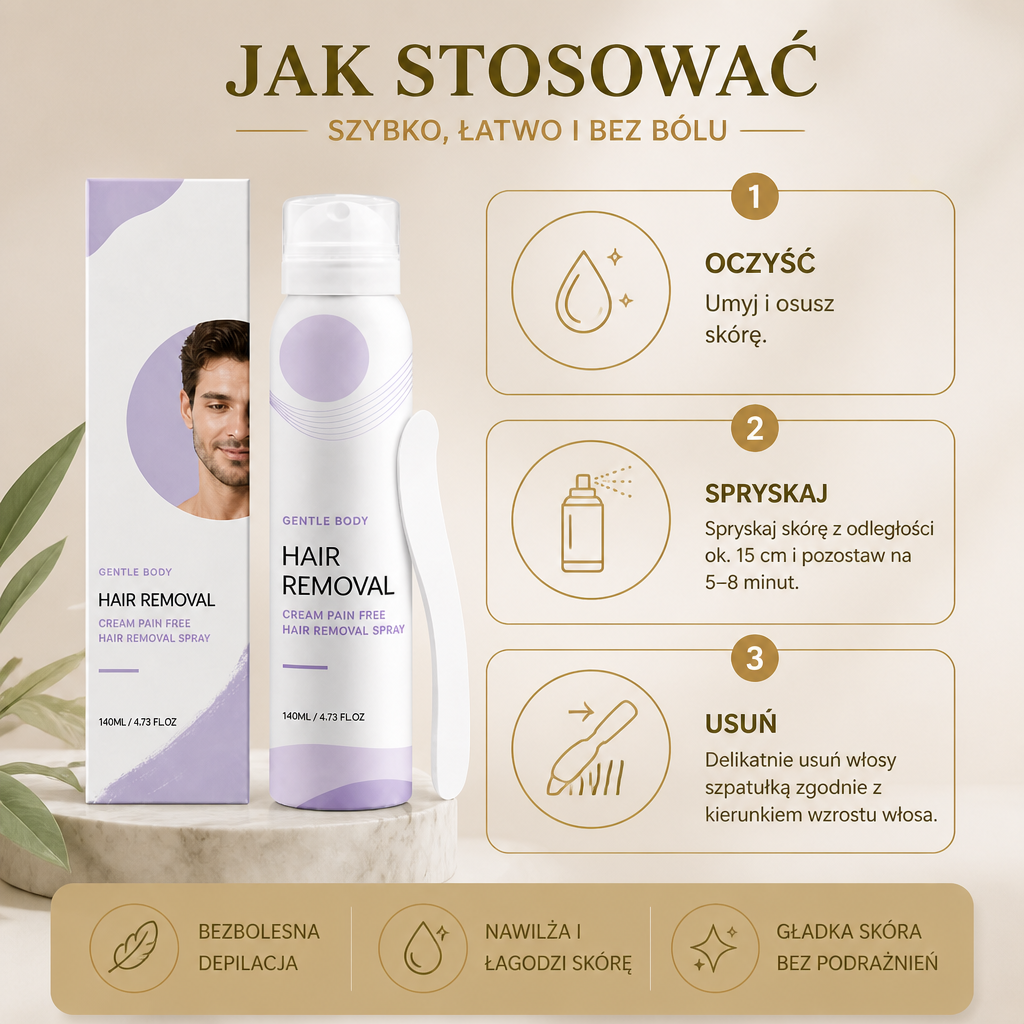 Bezbolesny Krem do Depilacji dla Mężczyzn – Delikatna Formuła do Skóry Wrażliwej