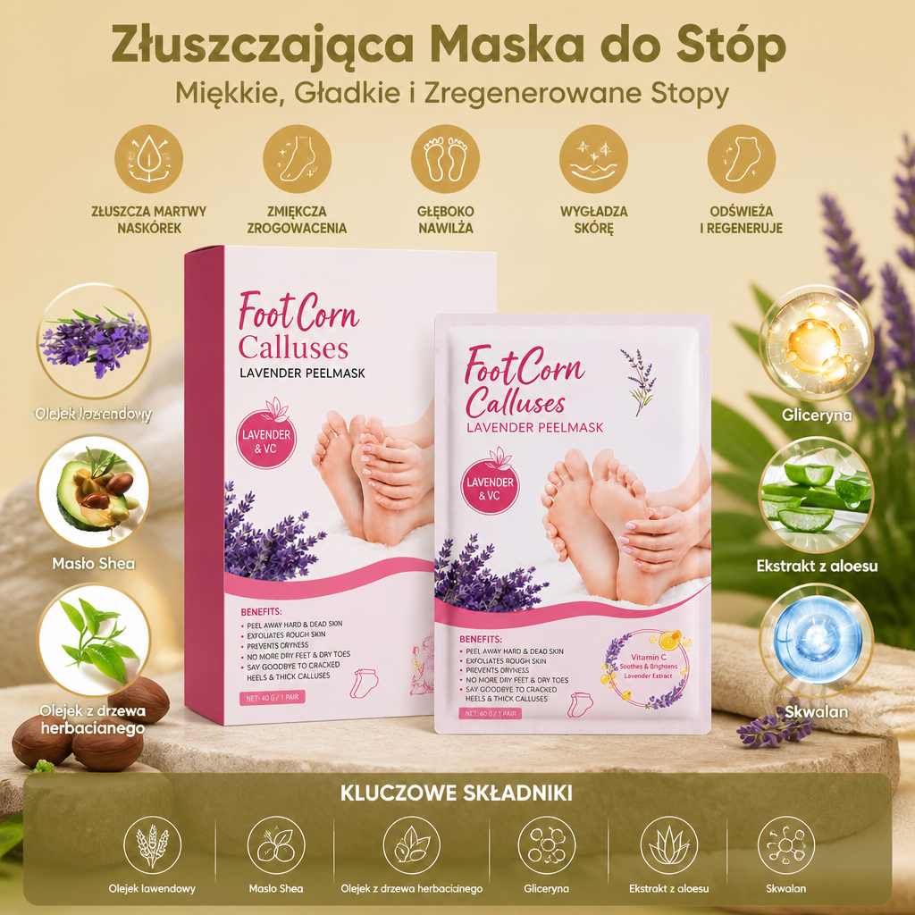 Złuszczająca Maska do Stóp – Miękkie, Gładkie i Zregenerowane Stopy