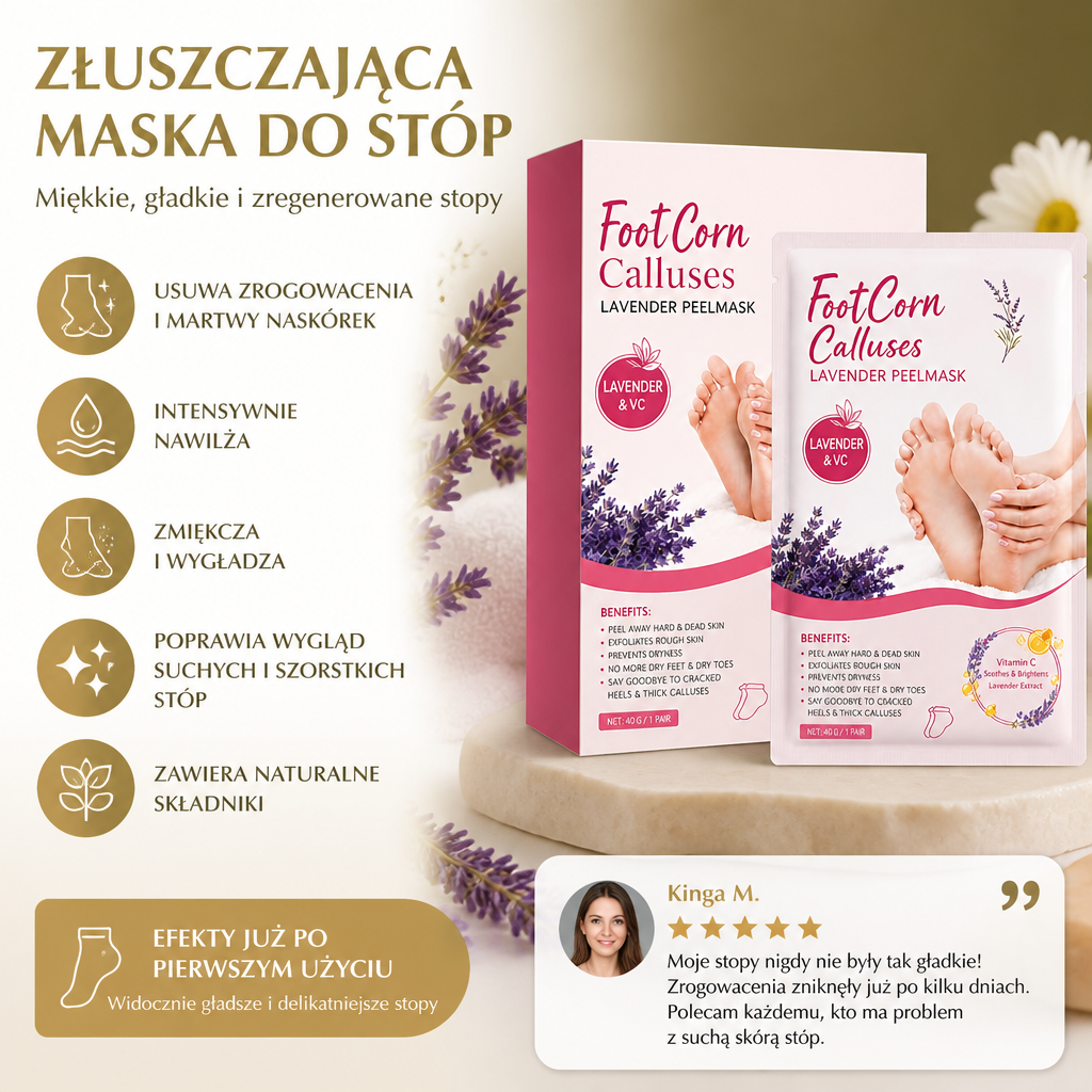 Złuszczająca Maska do Stóp – Miękkie, Gładkie i Zregenerowane Stopy